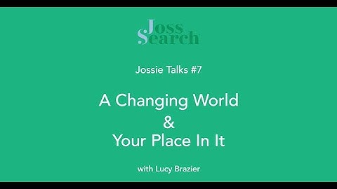 Webinar - Jossie Talks Webinar #7: 