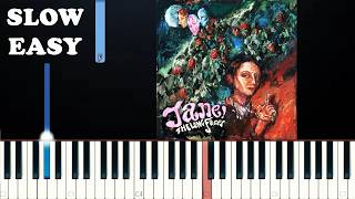 The Long Faces - Jane! (SLOW EASY PIANO TUTORIAL)