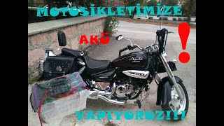 MOTOSİKLETİMİZE AKÜ YAPIYORUZ