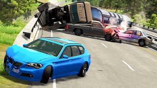 Highway Pileup Crashes 4 | BeamNG.drive