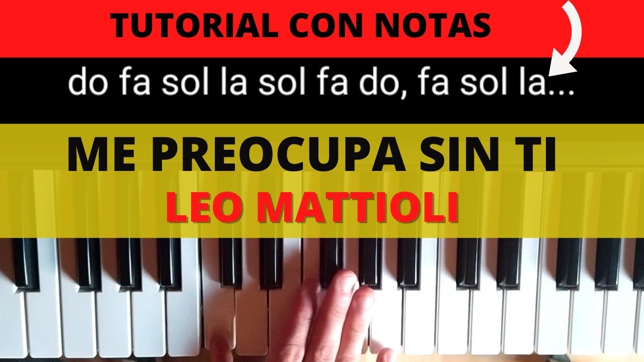 Me preocupa sin ti - Leo Mattioli TECLADO TUTORIAL CON NOTAS Y ACORDES -  YouTube