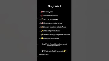 💡 Deep Work Secrets: Focus Like a Genius! 🧠✨| #shorts #deepwork