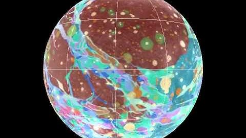 Rotating Globe of Ganymede Geology