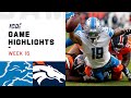 Lions vs. Broncos Week 16 Highlights | NFL 2019