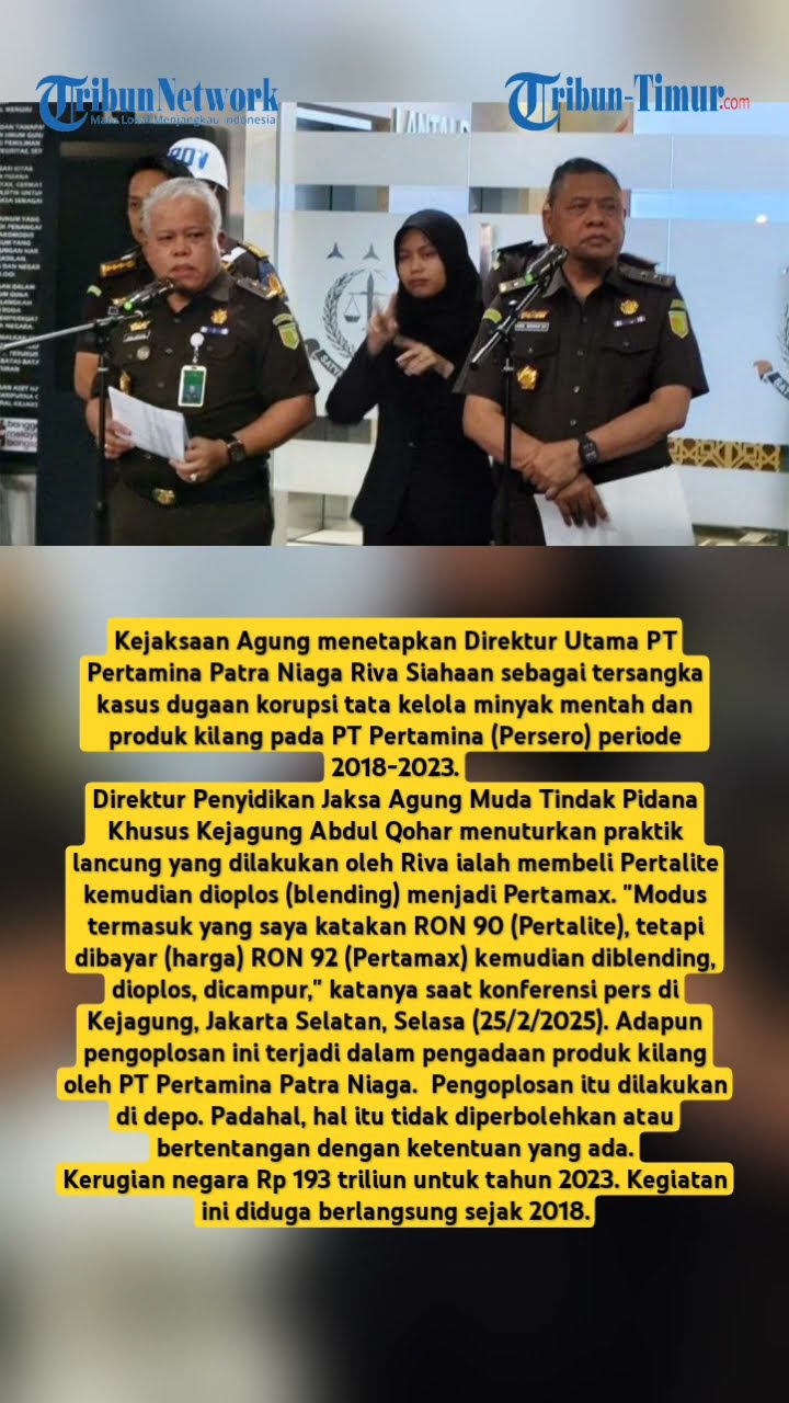 Kejagung Akan Buka-bukaan soal Praktik Culas Bos Pertamina Patra Niaga Oplos Pertalite Jadi Pertamax