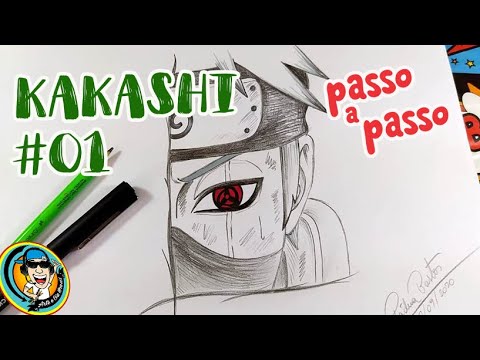 COMO DESENHAR O ROSTO DO KAKASHI SUPER FÁCIL 