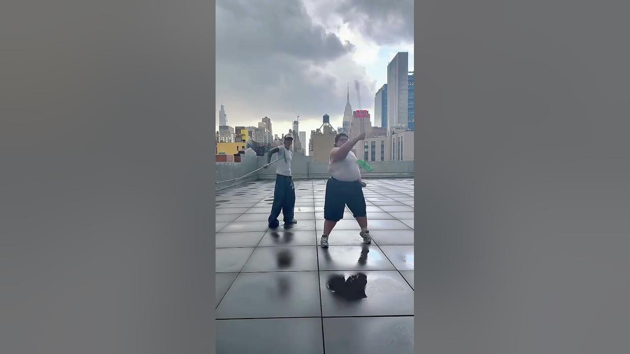mgk got the broom with @rawlinsness on a NYC rooftop!  #cliché #clichémgk