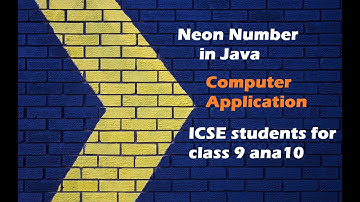 Neon Number in Java ICSE #icsecomputer #java | ICSE Computer Numbers using Java #icseclass10
