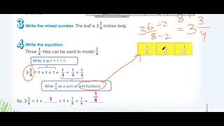 Grade 4 Chapter 8 Lesson 9 Mixed Numbers