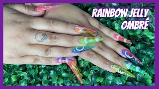 Rainbow Jelly Ombre&#39; | Nails By Naia