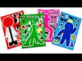 🌈Paper DIY🌈 Rainbow Friends Sticker ASMR 💙 Decorating My Notebook with Cute Stickers ✨