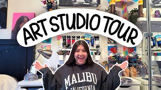 ART STUDIO TOUR + all my art supplies!!