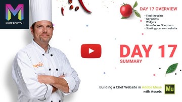 Day 17 - Summary and Congratulations | Building a Chef Website in Adobe Muse | Adobe Muse CC | M