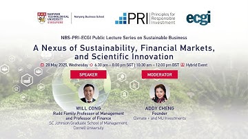 Lecture 5 | NBS-PRI-ECGI Public Lecture Series