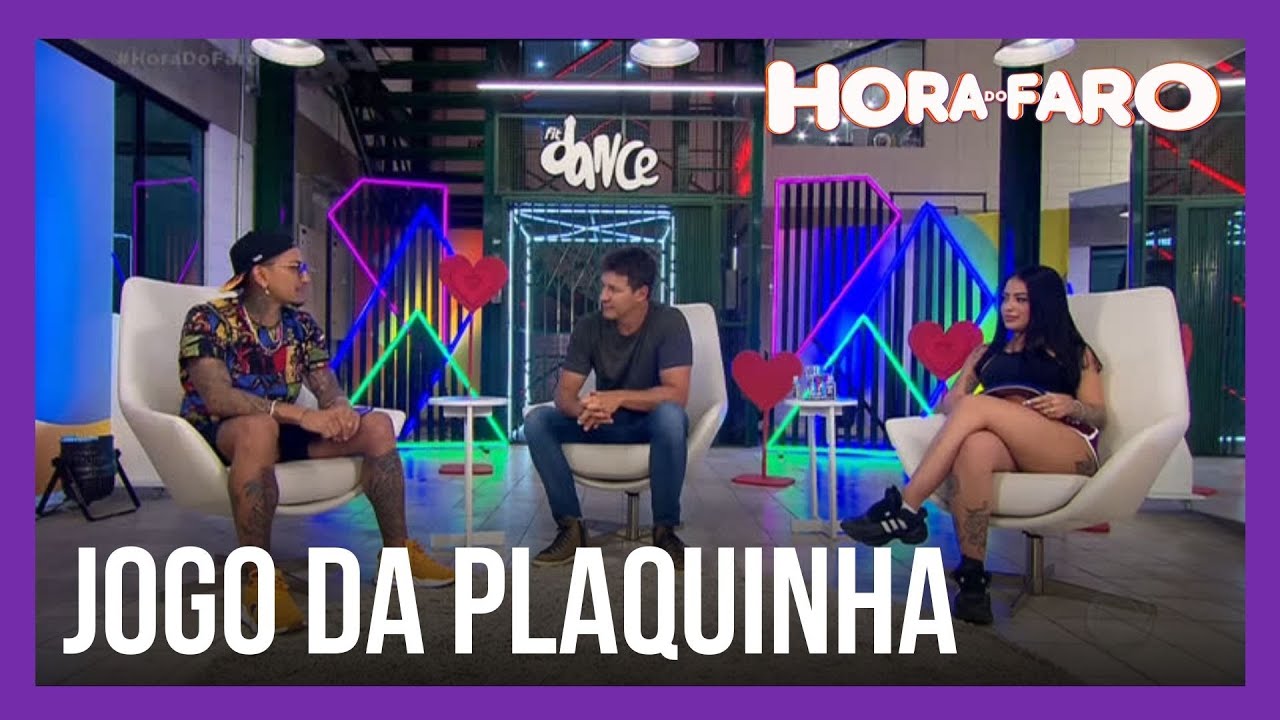 MC Mirella e Dynho Alves revelam intimidades do namoro no Jogo das Plaquinhas