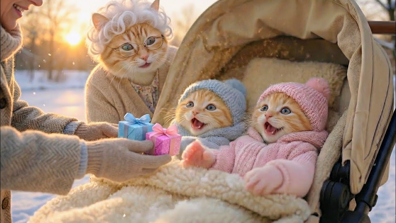 Their First Snow Day… A Stranger Couldn’t Resist These Tiny Baby Kittens 🥹❄️
