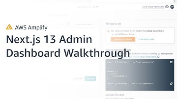Build a Next.js 13 Admin Dashboard With AWS | AWS Events