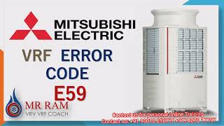 MITSUBISHI VRF Error code E59(English)