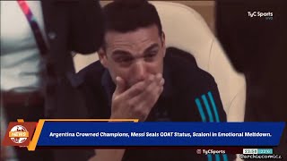 Argentina coach Scaloni Reaction to winning World Cup