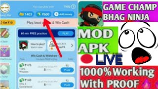 GAMECHAMP Bhag Ninja MOD APK | Everytime Win With 100%Working PROOF🔥🔥 screenshot 5