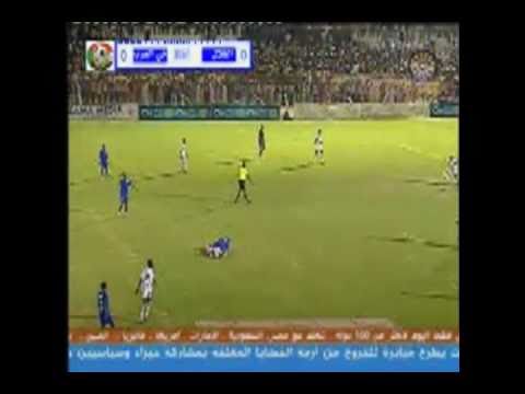 اعتداء هيثم مصطفى على لاعب حي العرب 