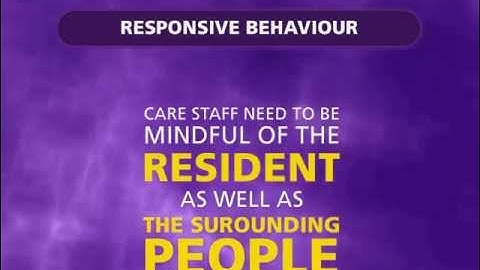 Considerations for Dementia - Responsive behaviors