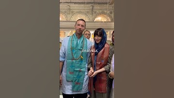 Chris Martin & Dakota Johnson SEEK BLESSINGS at Babulnath Temple😍 | #shorts #couplegoals
