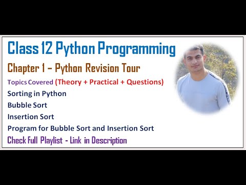 Python Revision Tour | Class 12 Computer Science with Python (Video 13 ...