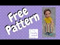 Free doll clothes patterns: felt Kelly doll dress