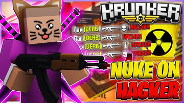 I NUKED ON A HACKER in Krunker.io