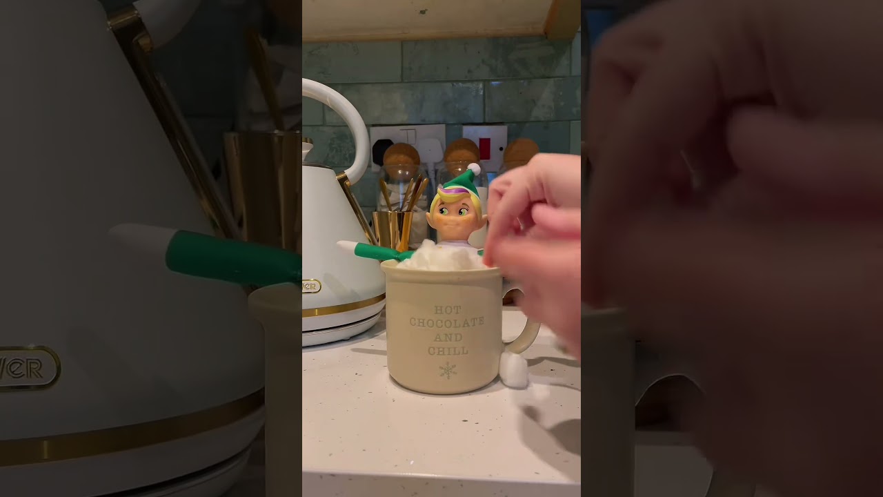 Cute Elf Hot Chocolate Idea for Festive Fun 