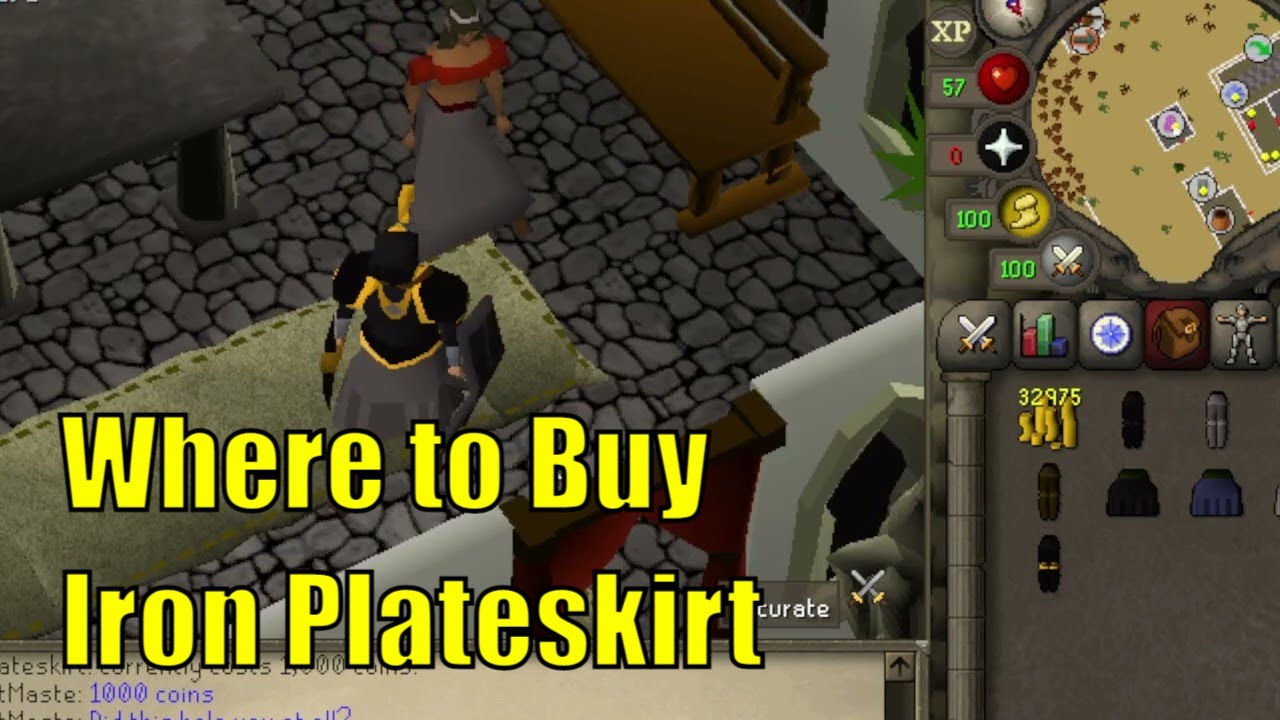 Where to buy an Iron Plateskirt in OSRS YouTube