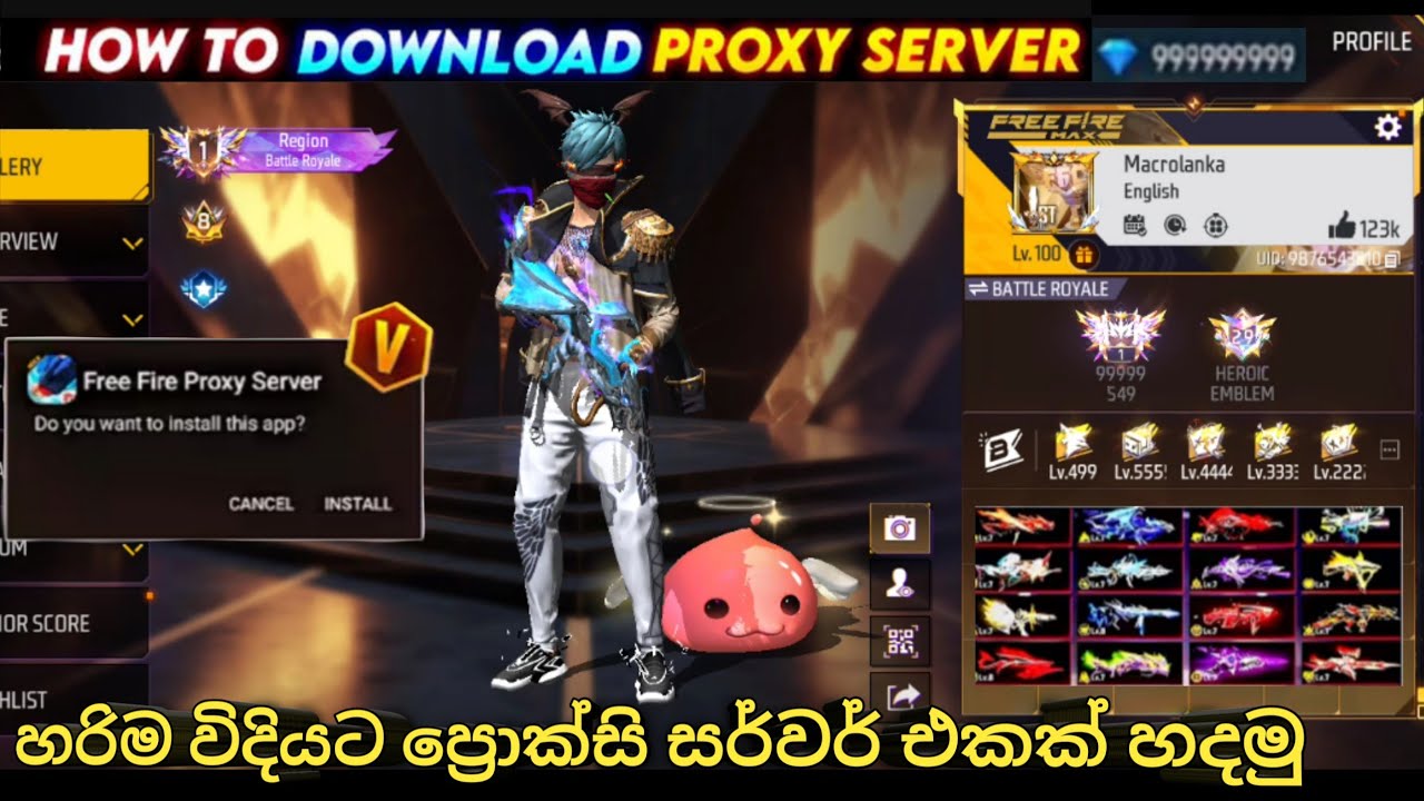 how to create proxy  || free fire proxy server download sinhala || 