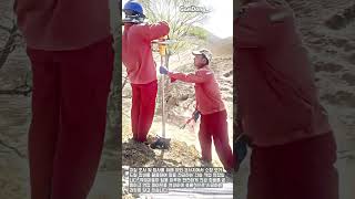 지질 조사의 핵심! 소형 천공기로 땅 파는 실제 현장 #worker #process #tools #drilling #construction