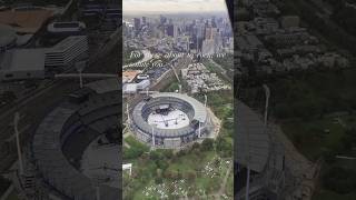 AC/DC over Melbourne: the MCG from the sky before the show! 🚁 #ACDC #Melbourne #helicopter