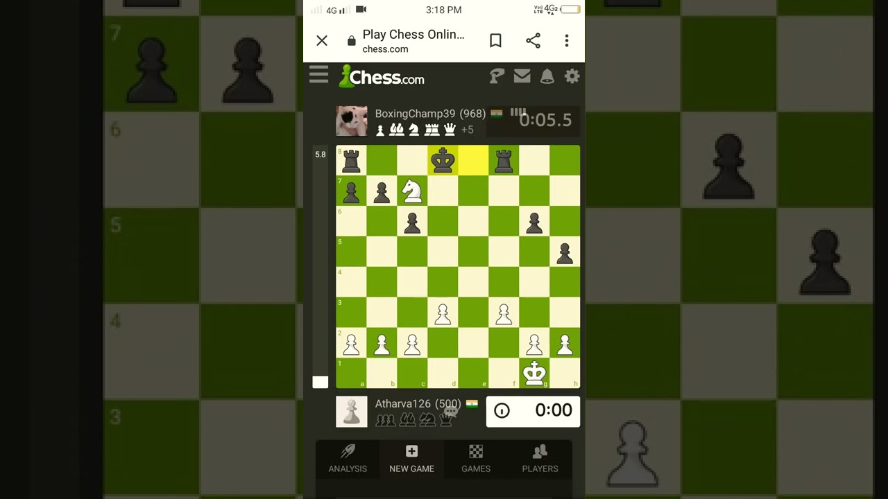 what happens if you set the chess timer to 1 second?🤔
