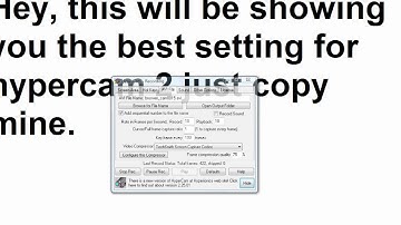 Best settings for Hypercam 2