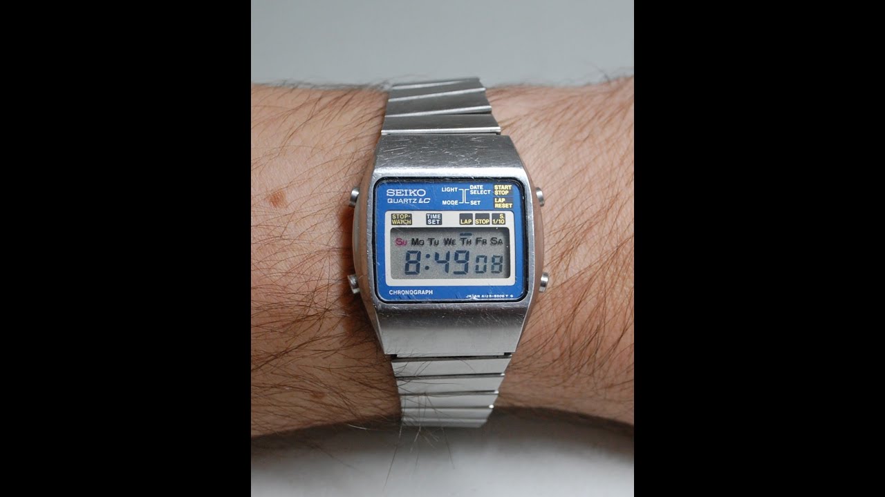 1978 Seiko LCD Chronograph men's vintage watch with box. Model reference  A128-5000 - YouTube
