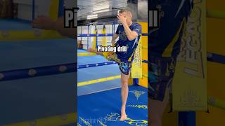 Pivoting drill for roundhouse kicks