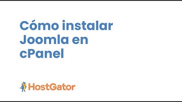Cómo instalar Joomla en cPanel