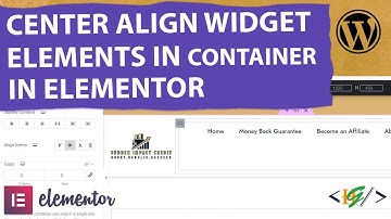 How to Set Widget / Element Center Align in Elementor Container in WordPress