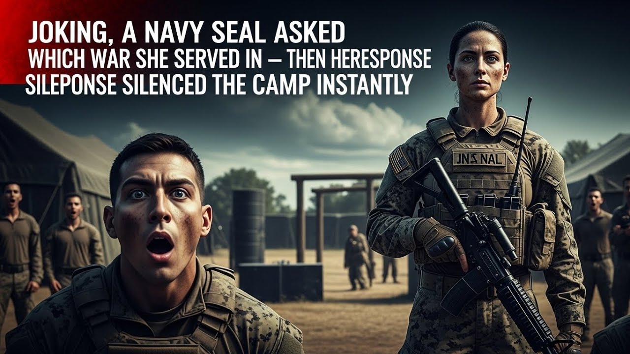 Joking, a Navy SEAL Asked Which War She Served In — Then Her Response Silenced the Camp Instantly.