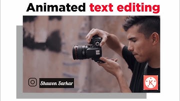 animated text creator with social media icons in kinemaster