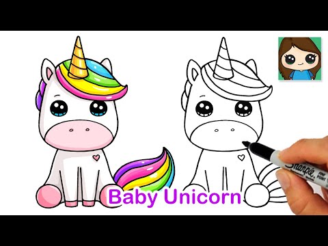 How to Draw a Baby Unicorn Easy 