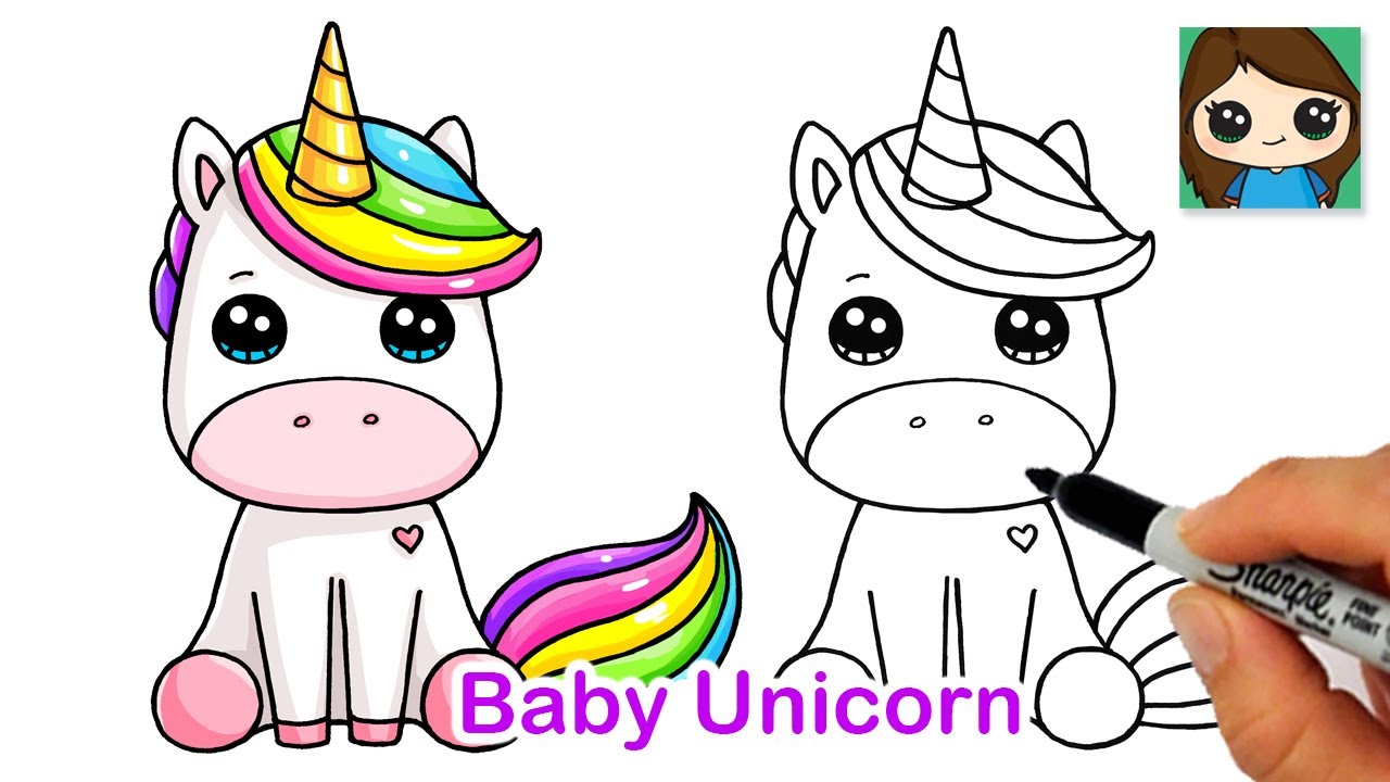 unicorn simple drawing