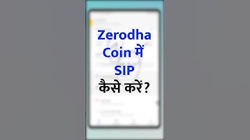 How to create SIP in Zerodha  #shortsfeed #stockmarket #zerodha