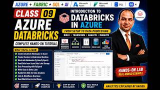 Azure Databricks Tutorial for Beginners | Workspace, Clusters & Notebooks | Class 09