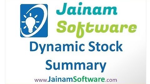 GST Stock Summary | Jainam Software