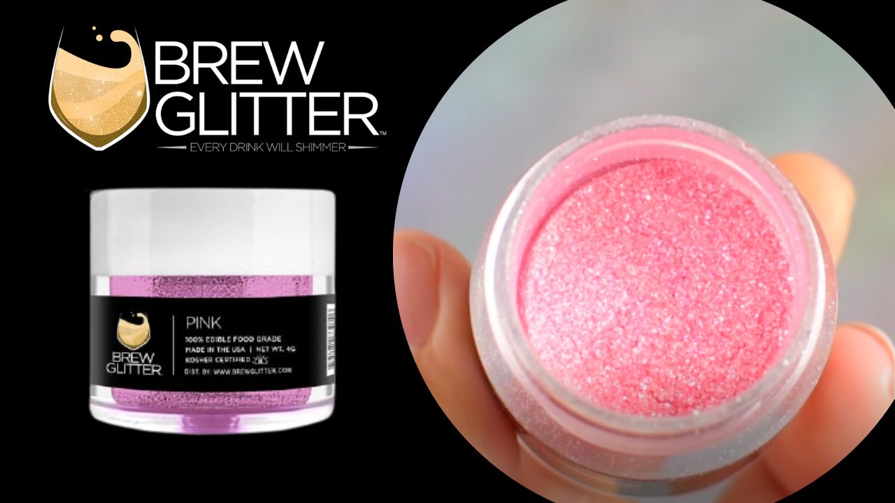 BREW GLITTER Pink Edible Glitter For Drinks, Cocktails, Beer