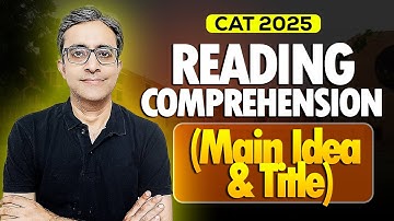 CAT 2025 | RC (Main Idea & Title) | Abhishek Kalra Sir | MBA Pathshala
